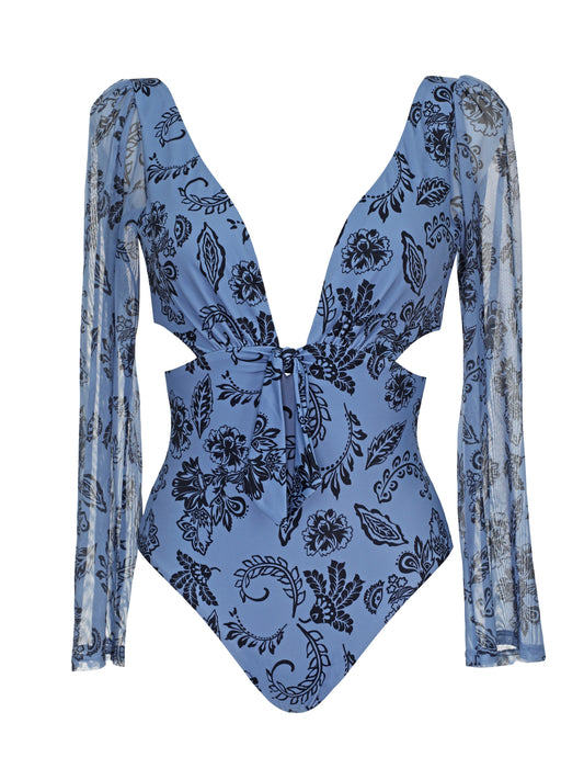 Floral Shade Longsleeve Swimsuit